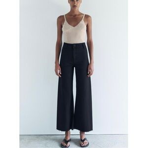 Zara Black Marine Flare & Wide Leg Jeans